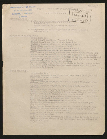 Septembre et octobre