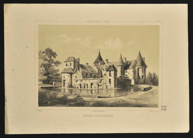 Château de Colombière (arrondissement de Bayeux). (Extrait de) Le Calvados pittoresque et monumental. Par F. Thorigny,
