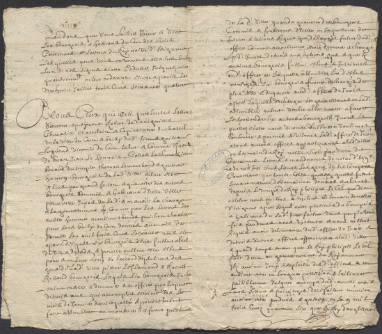 Privilèges donnés par : Charles V (1364 cop. XVIIe s.) , Henry VI d'Angleterre (1426) ; Lettres d'abolition de Charles VII (1450-1454) ; Levées d'impositions par Charles VII (1458-1460) ; Franchises données par Louis XI (1466-1467 ) ; Lettres d'abolition de Louis XI (1468) ; Privilèges donnés par : Louis XII (1498-1510) , François Ier (1514-1516) , Henri II (1547) , François II (1560) , Henry III (1577-1589), Henry IV (1591-1594) , Louis XIII (1611-1641) , Louis XIV (1653-1690) , Louis XV (1716-1717) ; Franc-alleu (1674)