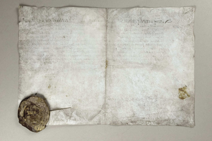 Lettre de Louis XV, pendant la régence, avec un sceau