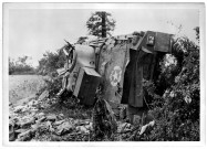 Un char Sherman détruit (photo 186)