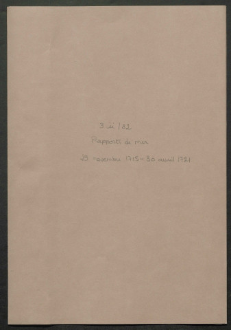 29 novembre 1715-30 avril 1721