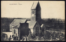 La Graverie : Eglise (n°1) ; Pont et rivière de la Vire (n°2 à 4) ; Abattoir (n°5 à 6)