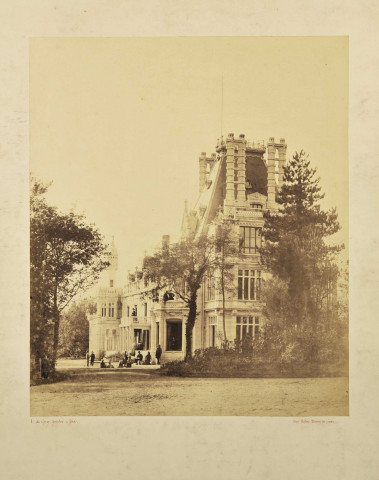 Deux photographies du château de Beauregard d'Hérouville-Saint-Clair, par Etienne de Grisy