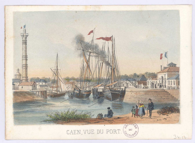 13 - Caen, vue du port.