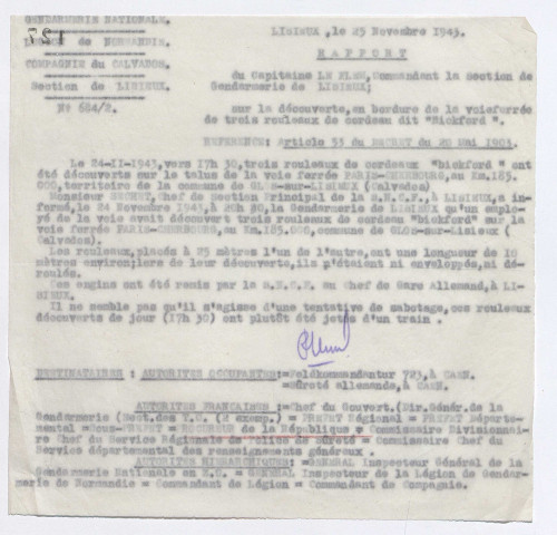 Événements ayant trait à la résistance