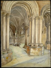 Intérieur de l'abbatiale de Saint Pierre sur Dives, par Marguerite-Marie Le Bœuf
