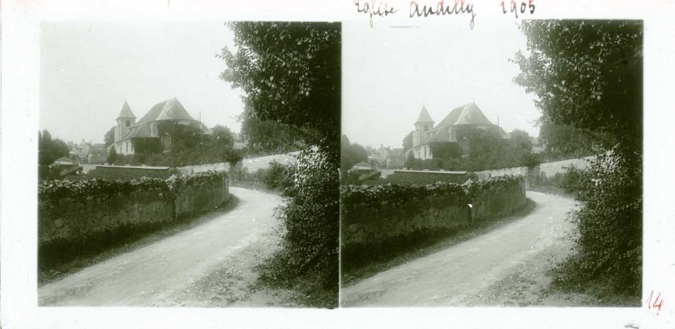 L'église d'Andilly et le baptême d'Albert Pinet (fils) en septembre 1906 (photos n°35 ; 42 à 45)