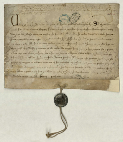Urbain IV, bulle avec son sceau en plomb