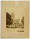 Photographie de l'abside et du clocher de l'église Saint-Etienne-le-Vieux de Caen, par Edmond Bacot (photo n°7).