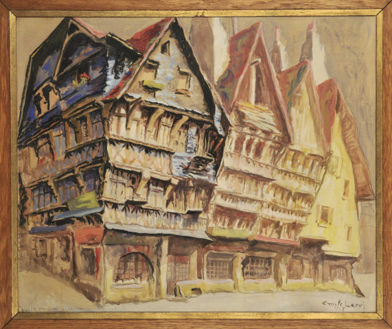 Vieilles maisons à Lisieux, par Emile Leroi