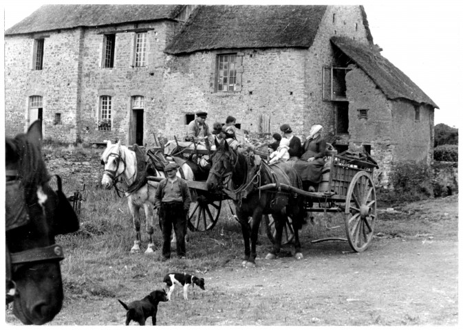 Evacuation de familles normandes dans les fermes (photo 243)