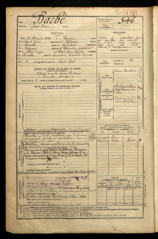 Barbé, Joseph Isidore