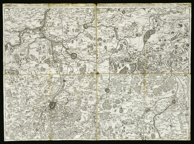 Carte particulière des environs de Lier, Malines, Bruxelles, Herentals, Aerschot, Diest et Louvain