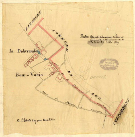 Section hameau de la Délivrande, détaché de Luc-sur-Mer en 1839