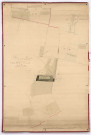 Plan des propriétés de M. Lehardelay, extrait des plans cadastraux des communes de Périers-sur-le-Dan, Colleville-Montgomery et Hermanville.
