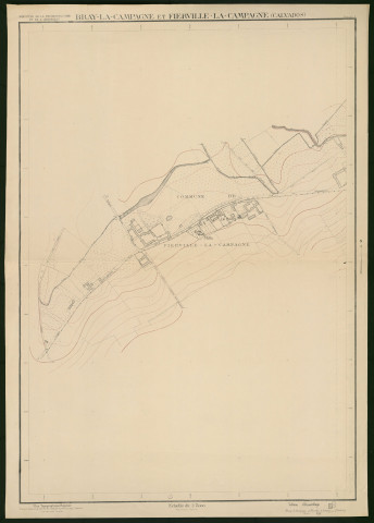 Plans topographiques de Bray-la-Campagne et Fierville-la-Campagne