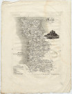 Carte du département de la Manche, extraite de l'Atlas départemental avec représentation du Mont-Saint-Michel
