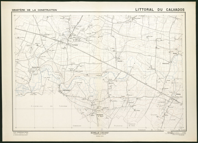 Plan topographique de (Trévières, Formigny, Mosles...)