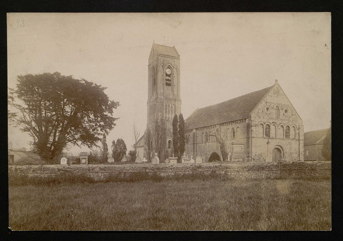 14 - Vue d'ensemble de l'église de Biéville-sur-orne, par Henri Magron,