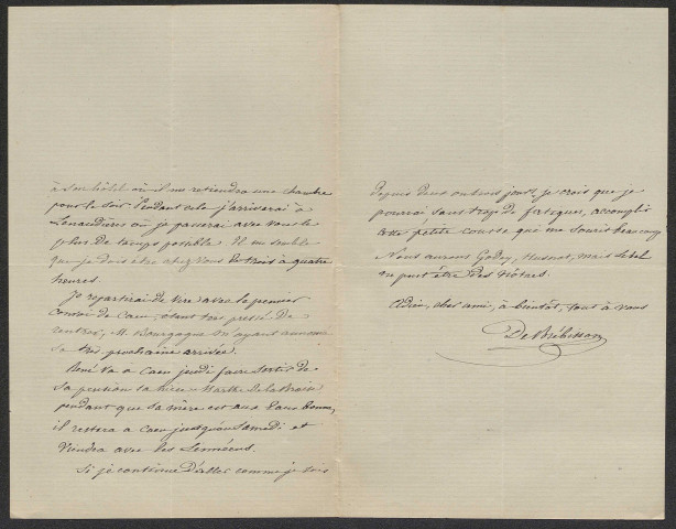 Lettres de Brébisson à Lenormand de 1866 à 1871 (lettres n°316 à 350)