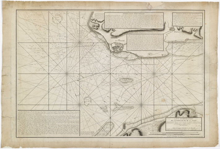 Carte hydrographique de l'embouchure de la Seine - M. Degaulle, Le Havre