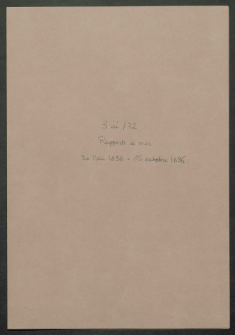 30 mai-15 octobre 1696