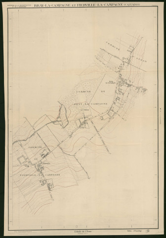 Plans topographiques de Bray-la-Campagne et Fierville-la-Campagne