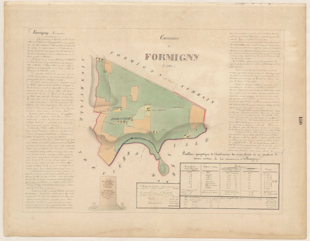 Formigny. Carte (2e section : Engranville), notice, monument, production