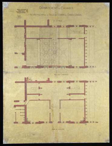 Caen. Préfecture : salle du Conseil général. Marcotte