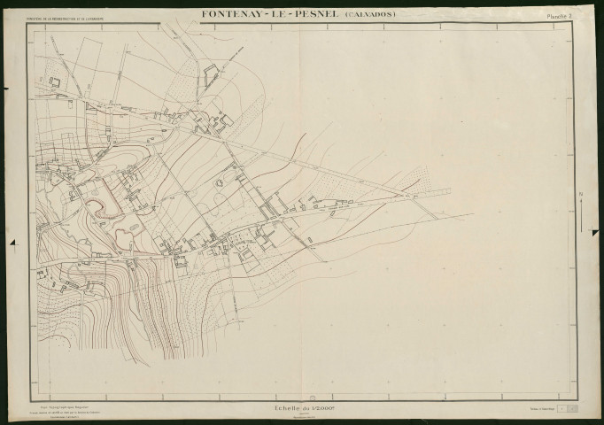 Plans topographiques de Fontenay-le-Pesnel