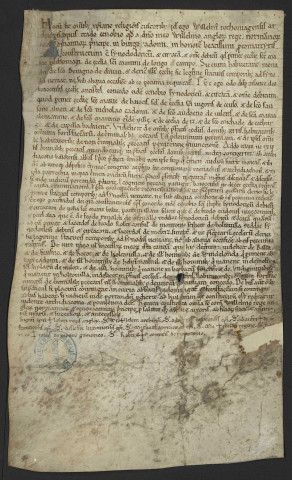 Confirmation des privilèges de l'abbaye, copie contemporaine de H/1843/1