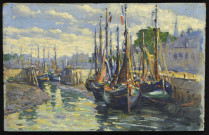 "Port-en-Bessin. Marée basse", par Géo Lefèvre (Lefèvre, Georges Auguste Eugène, dit)