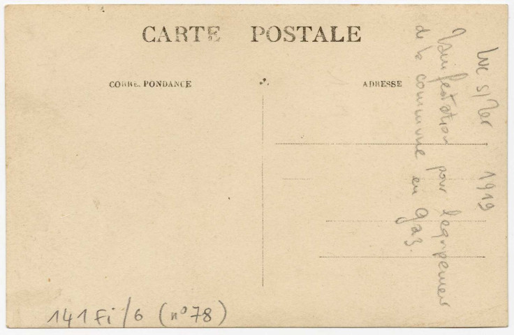 Manifestation pour réclamer le gaz à Luc-sur-Mer en 1919 (n°78)