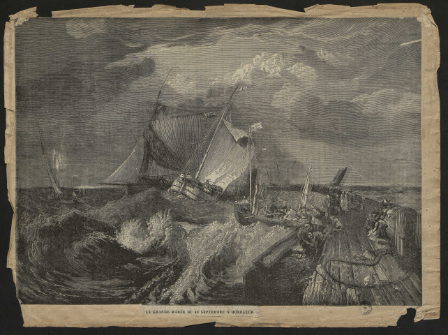 La grande marée du 18 septembre à Honfleur