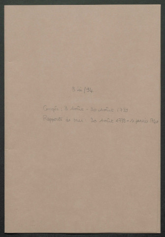 3 août 1739-11 janvier 1740