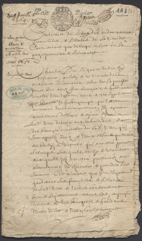 Privilèges donnés par : Charles V (1364 cop. XVIIe s.) , Henry VI d'Angleterre (1426) ; Lettres d'abolition de Charles VII (1450-1454) ; Levées d'impositions par Charles VII (1458-1460) ; Franchises données par Louis XI (1466-1467 ) ; Lettres d'abolition de Louis XI (1468) ; Privilèges donnés par : Louis XII (1498-1510) , François Ier (1514-1516) , Henri II (1547) , François II (1560) , Henry III (1577-1589), Henry IV (1591-1594) , Louis XIII (1611-1641) , Louis XIV (1653-1690) , Louis XV (1716-1717) ; Franc-alleu (1674)