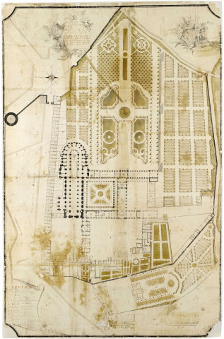 Plan des bâtiments et jardins (1757)