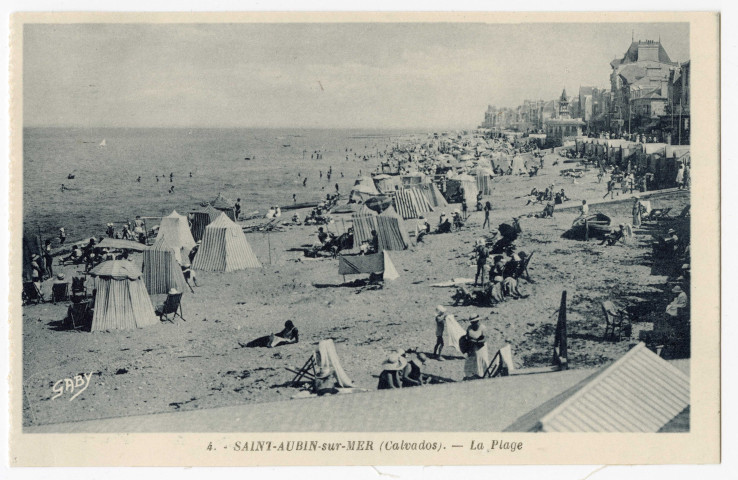 Saint-Aubin-sur-Mer : la plage (bains de mer)