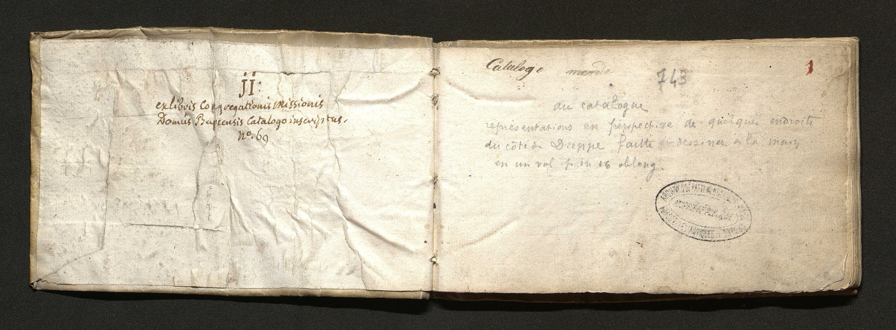 Album de notes et dessins (Dieppe, église à Paris, Gravelines, église de Beaumont-le-Richard, château d'Arques)