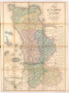 Carte du département de la Manche, avec plan de Cherbourg.
