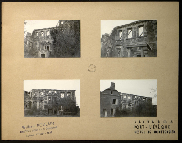 Reconstruction de l'université - Don du château d'Aignerville