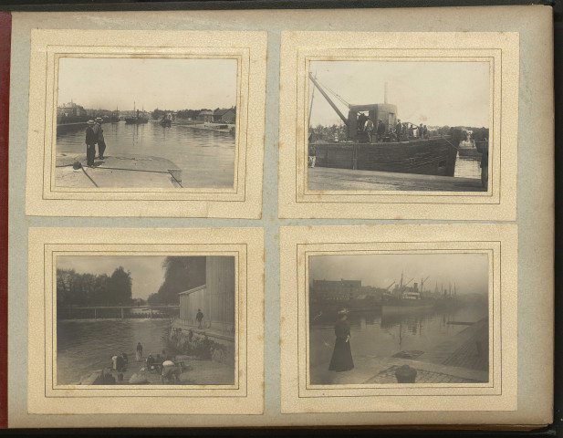 Port de Caen et pont-barrage sur l'Orne (pages 11 et 43).