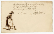 Dessin et poème sur la femme, par Jules Tirard