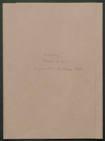 15 juin 1765-24 octobre 1767