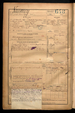 Vauvrecy, Joseph Henri Louis