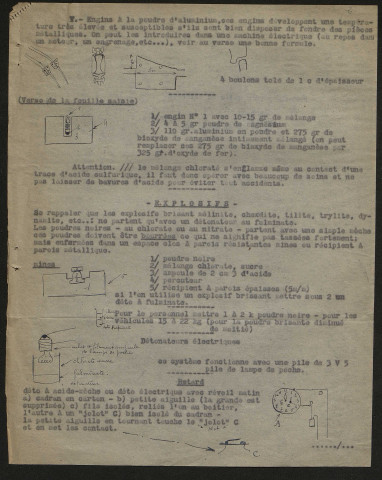 Attentats du 15 décembre 1942 (tentative de sabotage du Paris-Cherbourg et vols d'explosifs à la carrière de Vignats) : dossiers d'enquête