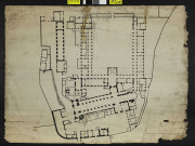 Caen : plan du rez-de-chaussée de l'abbaye aux Dames