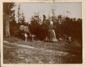 Paysanne, ferme, cycliste, bords de l'eau (tirages n°244 à 250 et négatifs n°96 à 99, 340, 341)