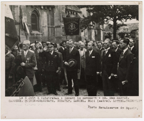Commémoration du Débarquement à Ouistreham le 6 juin 1947